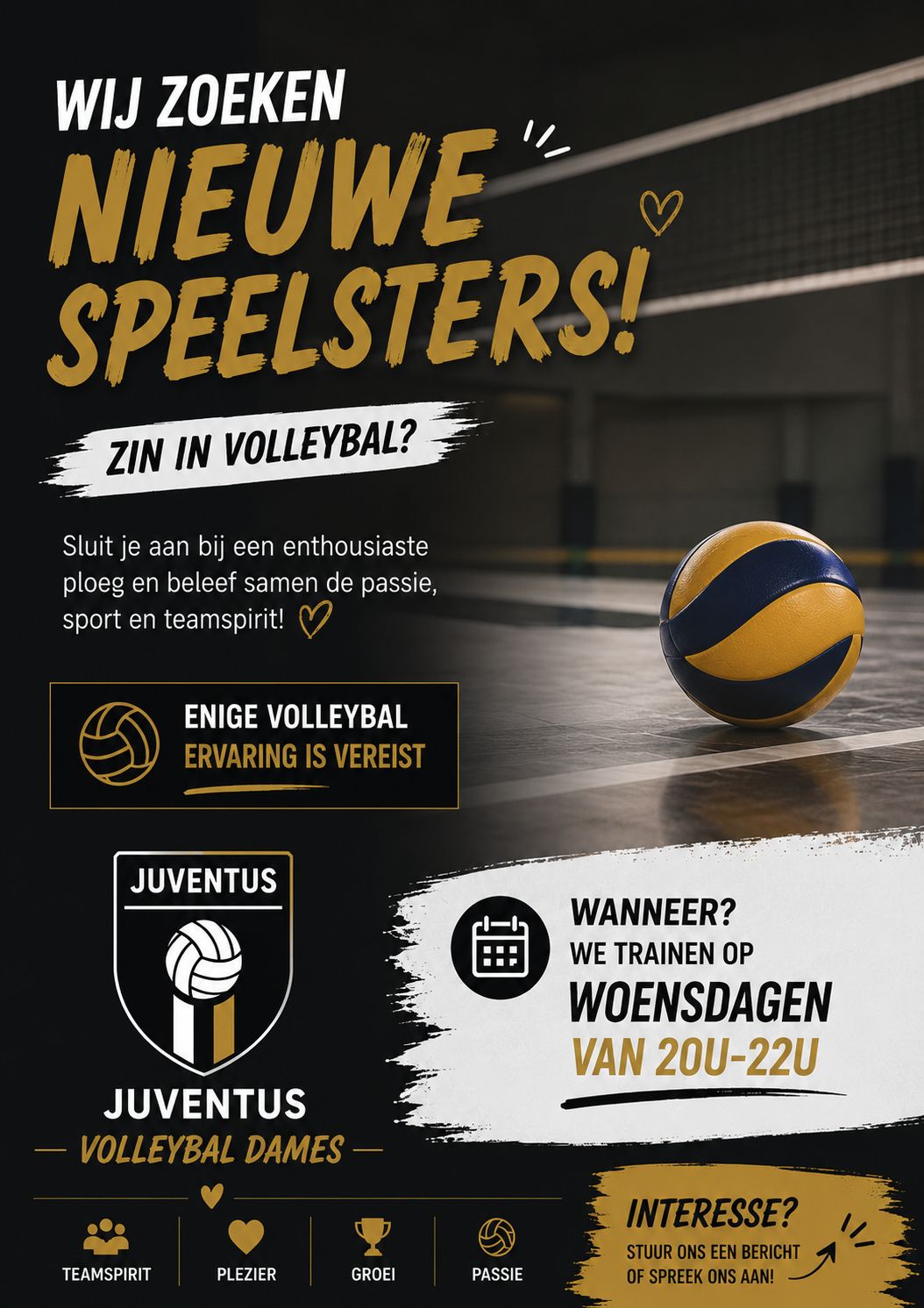 Speelsters gezocht: Juventus Dames - Hasselt