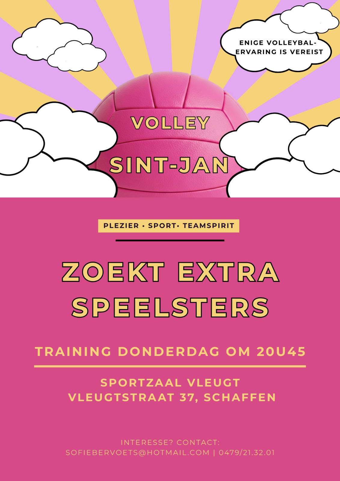 Speelsters gezocht: Volley Sint-Jan Diest zoek nog enkele speelsters 